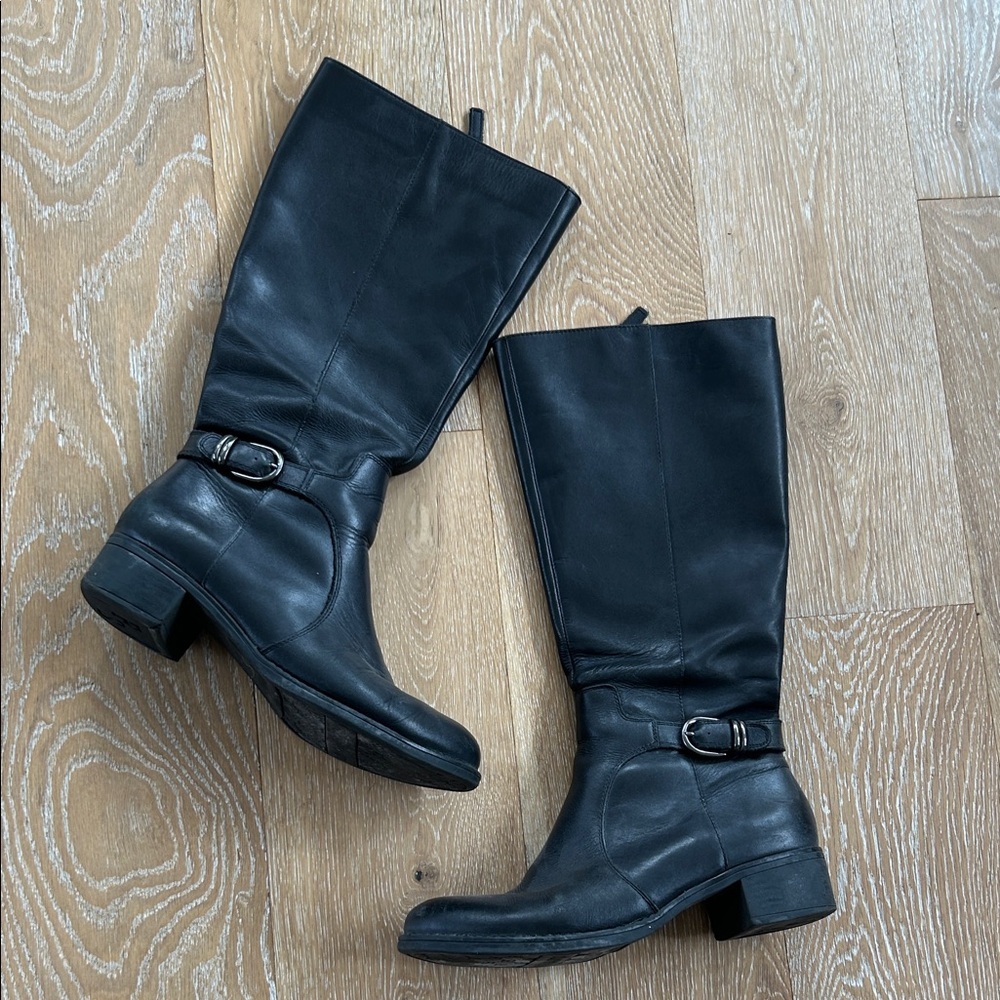 Franco Sarto Black Cecily Tall Black Riding Boot